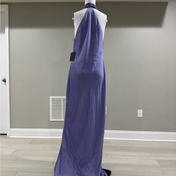 $325 NORMA KAMALI
Women's Bias-cut Satin Halter Gown In Lilac size Xl - Picture 6 of 8